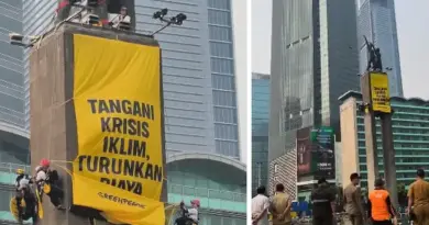 Greenpeace Bentangkan Spanduk di Patung Bundaran HI, Dede Budhyarto: Melanggar Ketertiban Umum, Bukan Heroisme